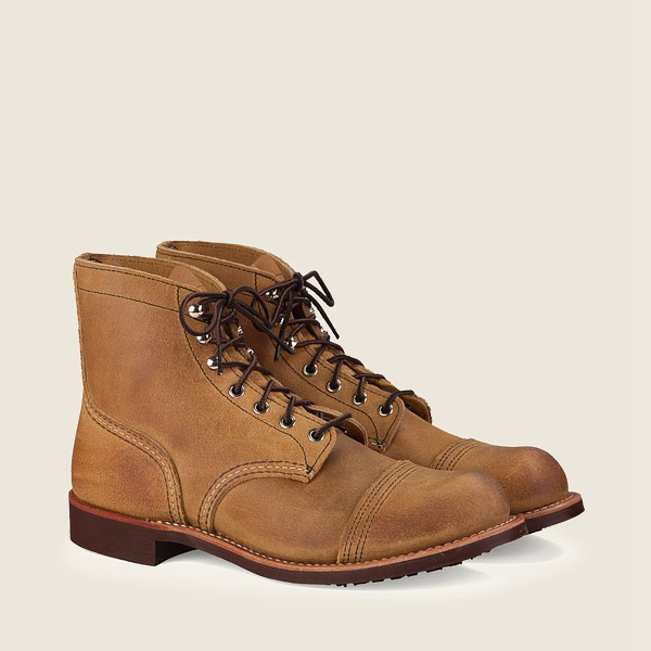 Heritage Støvler Herre - Red Wing Iron Ranger - 6-Inch Muleskinner Læder - Khaki - DJFPKO-782